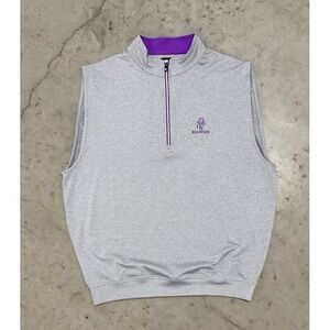 Footjoy Men's Performance Golf Vest Reunion Golf Course Sz Large Grey Purple